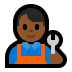 👨🏾‍🔧 man mechanic: medium-dark skin tone display on Windows